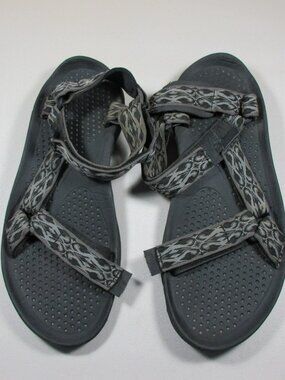 Teva mens black gray Hurricane strappy hiking sandals 12 M 6502